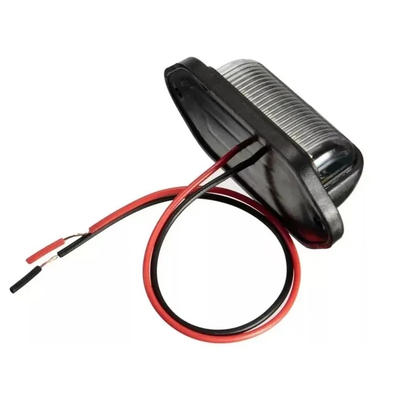 Universal License Plate LED Lights 12V White Car Vehicle Truck Screw Mount Frame