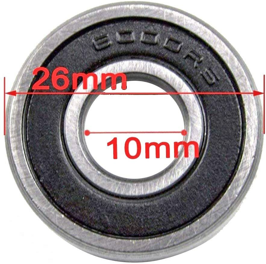2pcs 10x26x8mm 6000RS Bearings Rubber Sealed Deep Groove Ball Bearing Pit Bike