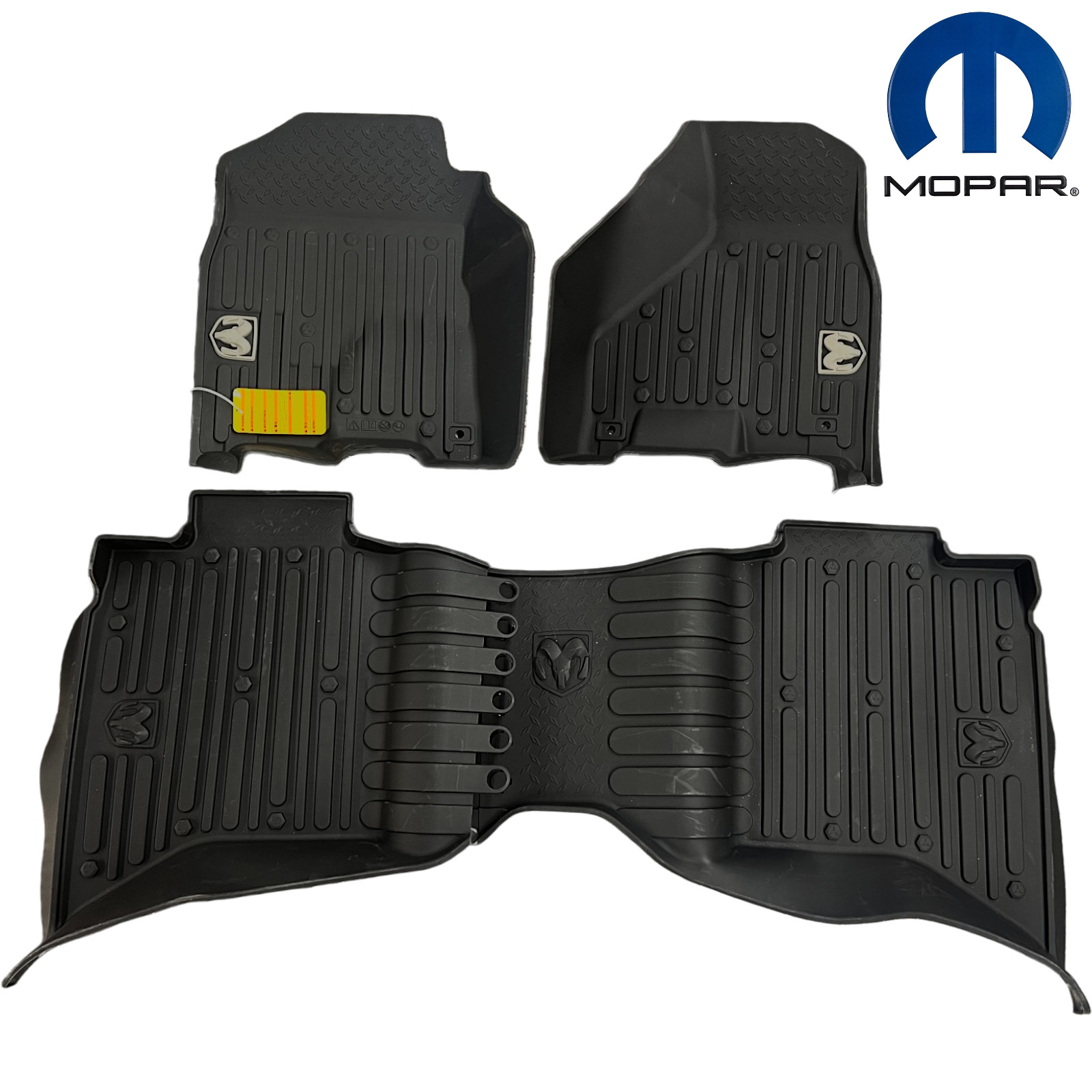 13-2024 RAM 1500 2500 3500 4500 CREW CAB BLACK ALL WEATHER FLOOR MATS MOPAR OEM