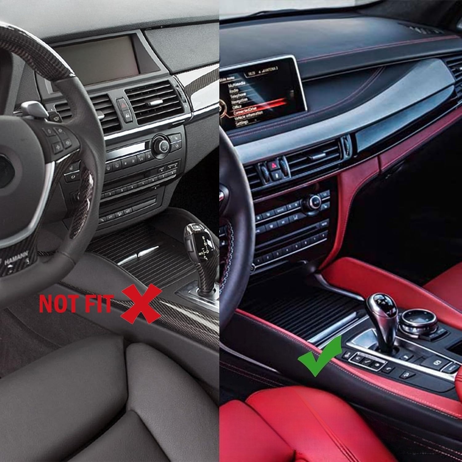 For 2014-18 BMW F15 X5 F16 X6 Center Console Cup Holder Tray Roller Blind Cover