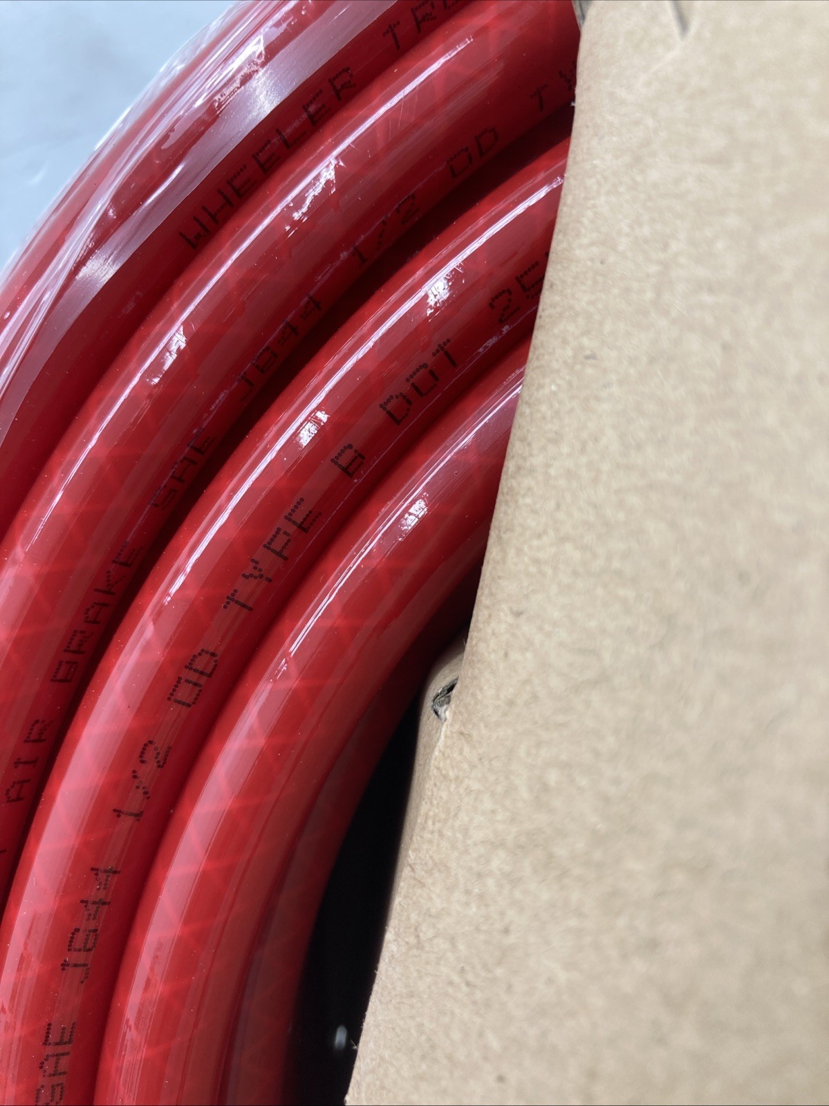 1/2” Red Nylon Tube 2432-12100RD-100ft Roll (New Old Stock)