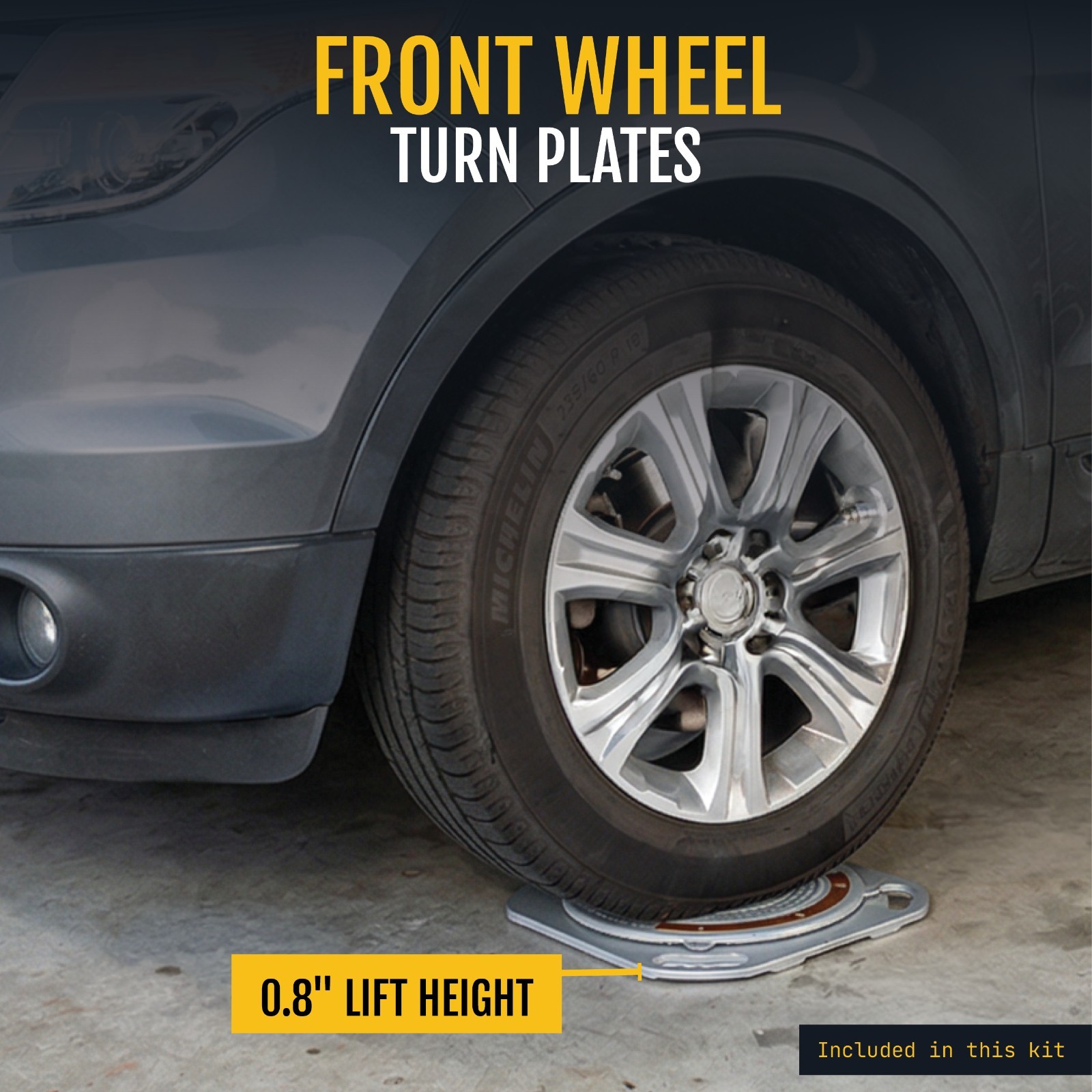 AutoSolo DIY Front End Wheel Alignment Kit – Turn Plates, Wheel Clamp, & Gauge