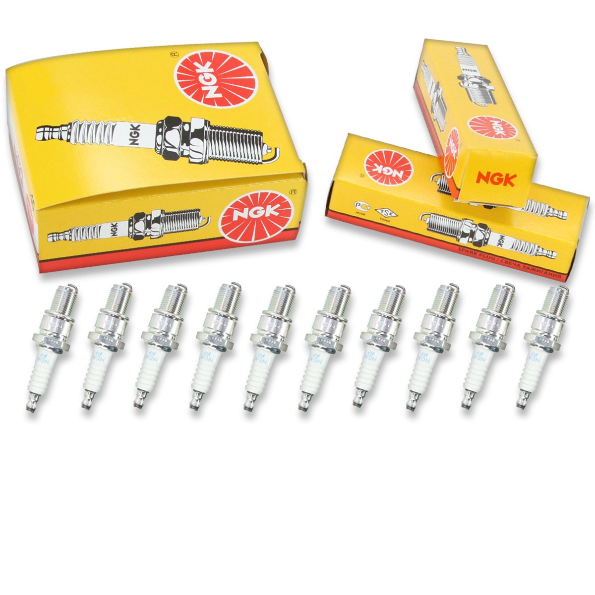 10 pc NGK 5422 BR8ES Standard Spark Plugs for WR4CC W24ESR-U W24ESR TY26716 cw