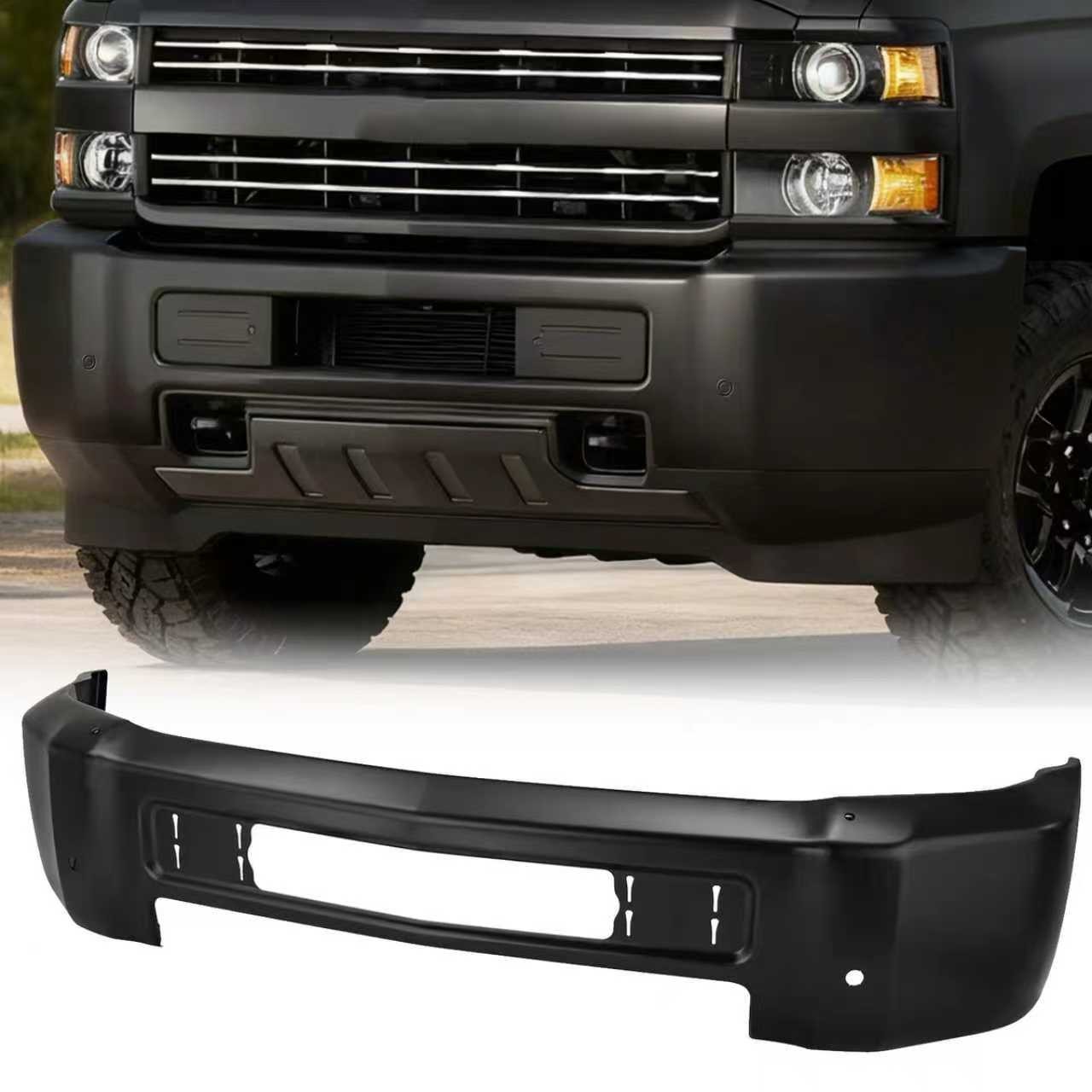 One-Piece Front Bumper For 2015-2019 Chevy Silverado 2500 3500HD W/Senser Hole