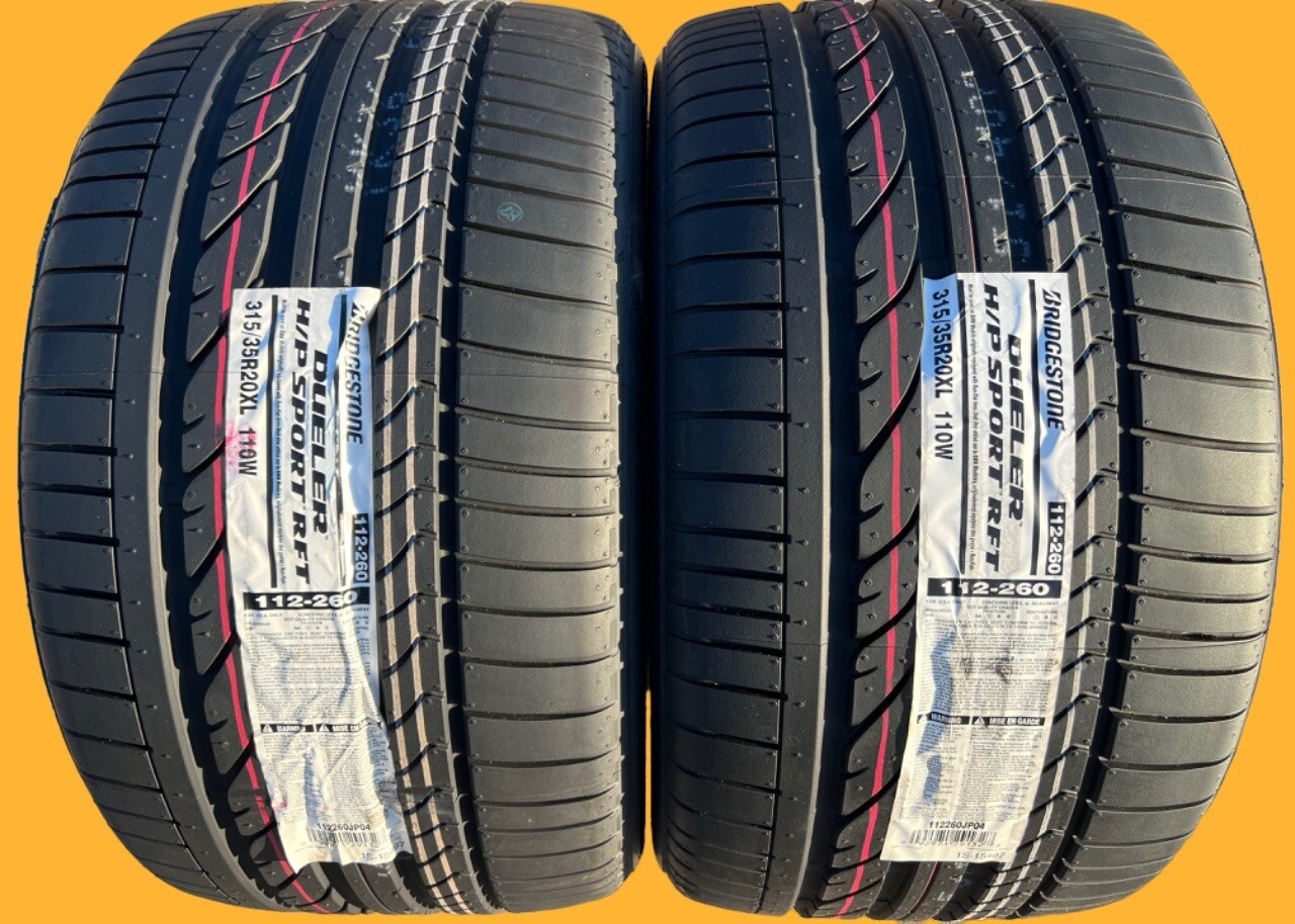 TWO NEW 315/35R20 110Y Bridgestone Dueler H/P HP Sport RFT Run Flat BMW Tires