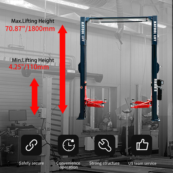 11000lbs Two Post Car Lift Car Elevator Workshop 2 Pole Car Lift Machine Pick Up