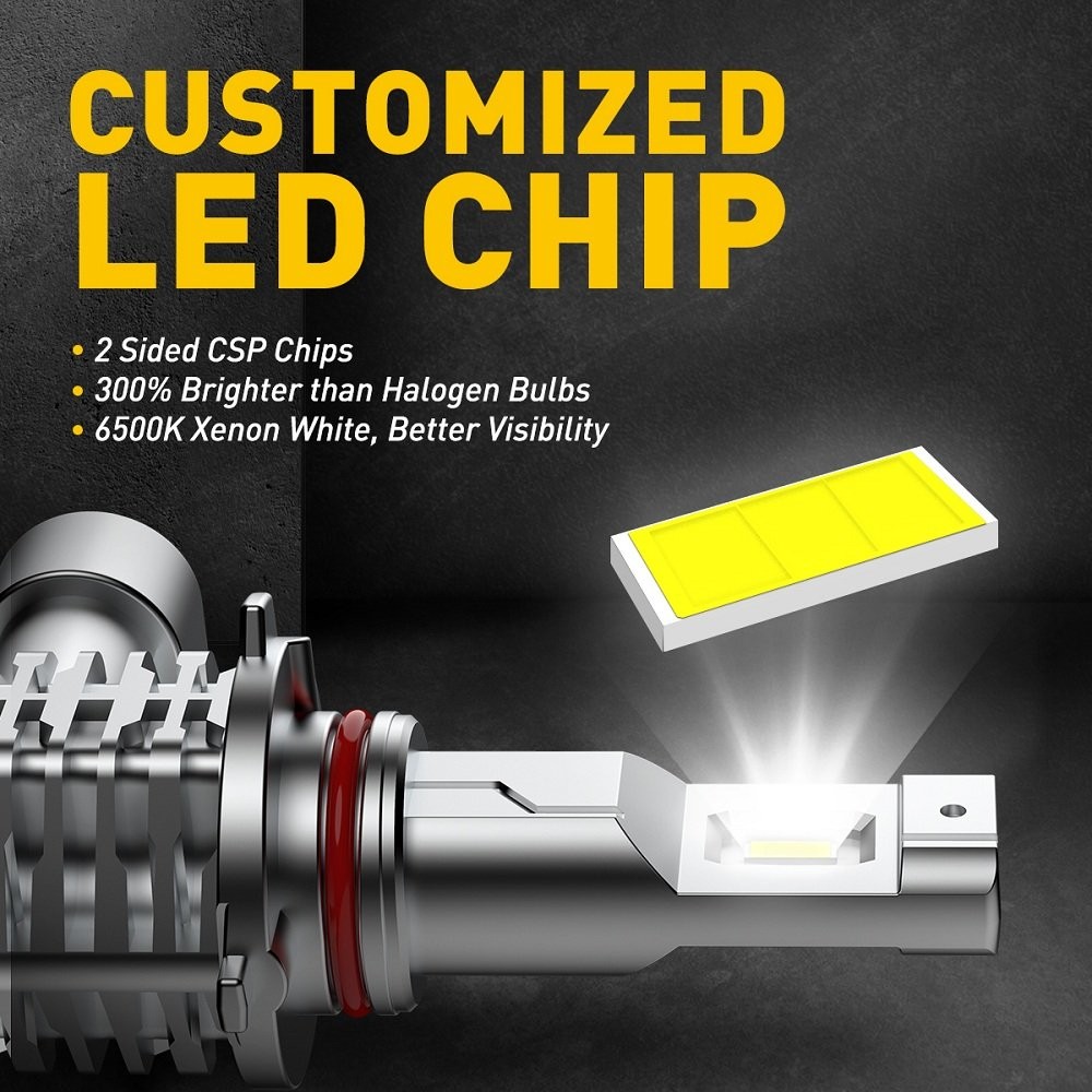 9005 HB3 LED Headlight Super Bright Bulbs Kit 6500K 360000LM White High Beam 2X
