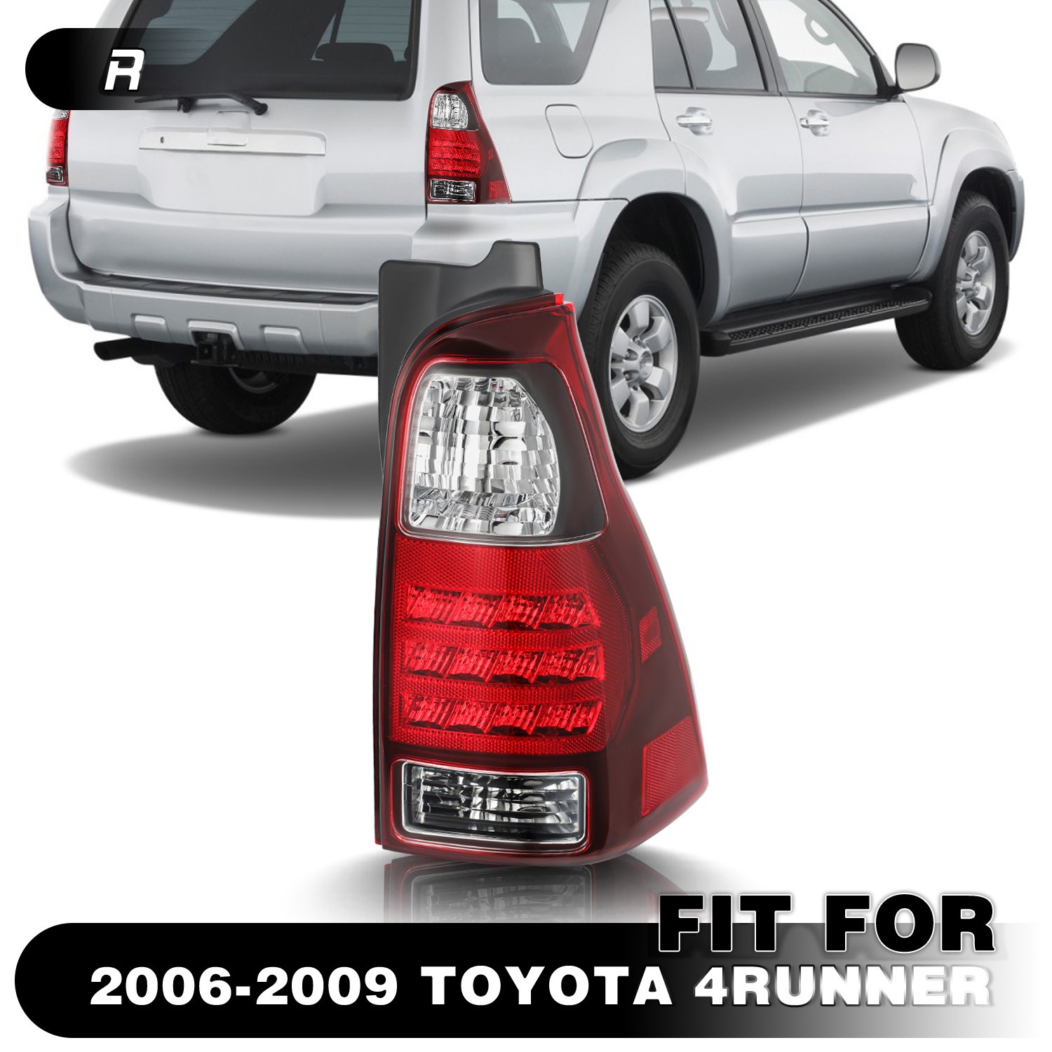 Rear Tail Light Assembly Fit 2006 2007 2008 2009 Toyota 4Runner LED Tail Lamp