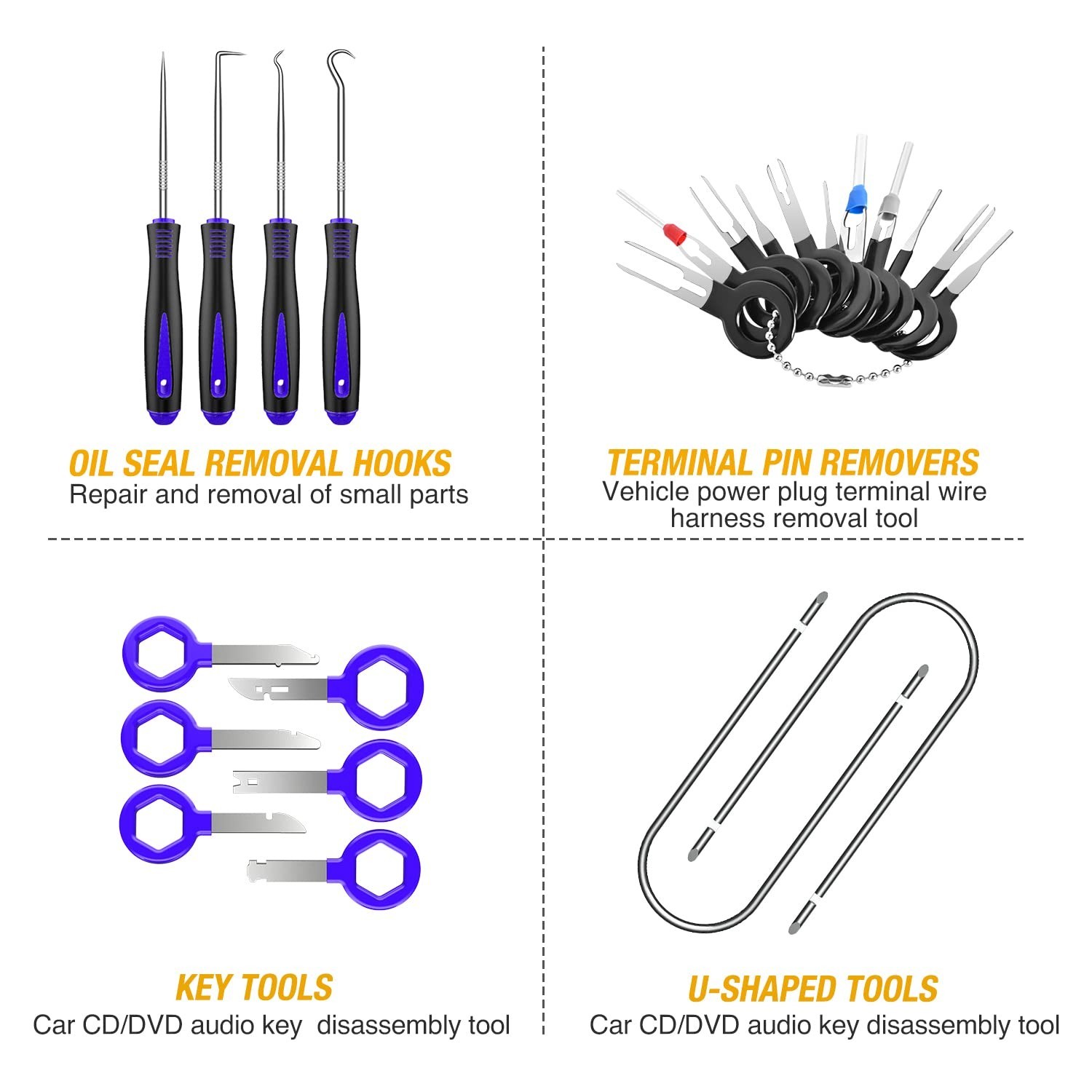 Comprehensive Auto Clip Set with 102 Nylon Push Retainer Clips and Tools