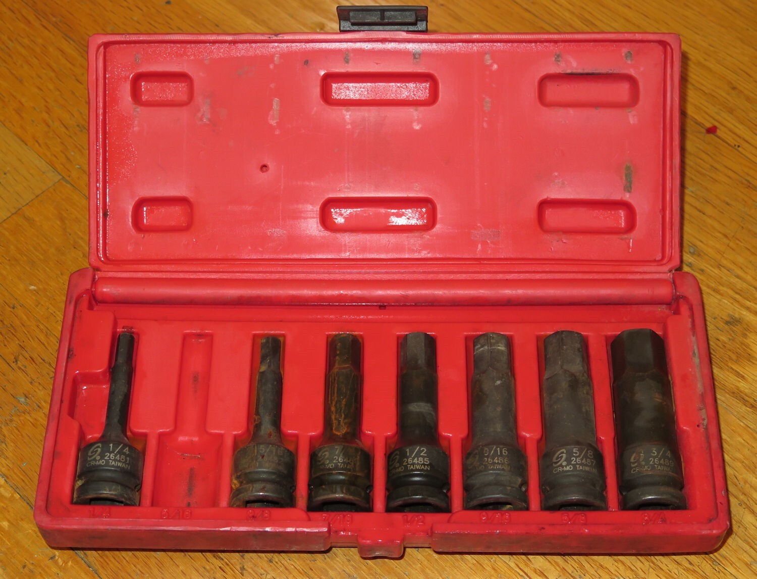 Sunex 2638 1/2″ Hex Impact Bit Set & Case – 1/4″ 3/8″ 7/16″ 1/2″ 9/16″ 5/8″ 3/4″