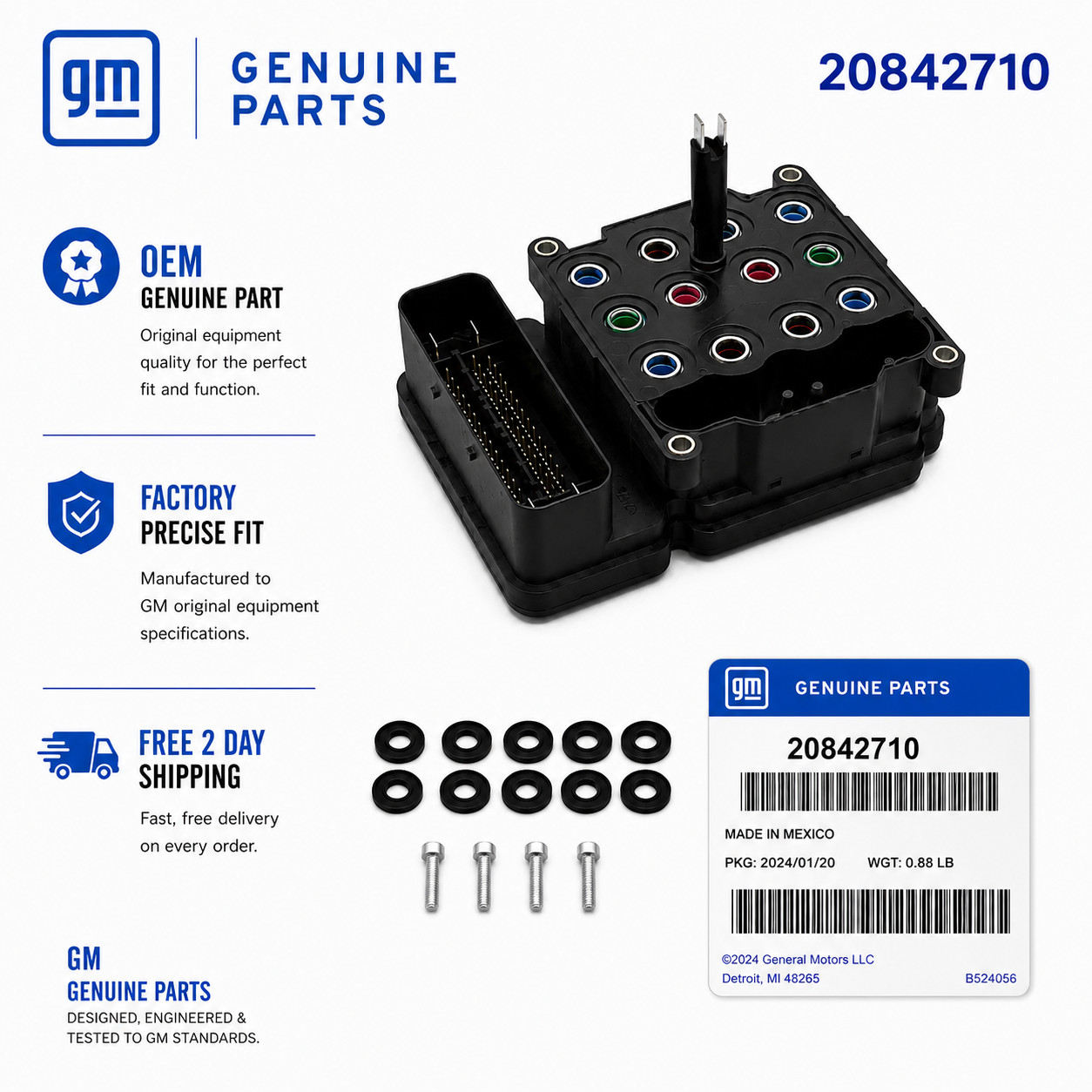 20842710 | Genuine GM ABS Control Module Cadillac SRX 2011-2016 OEM