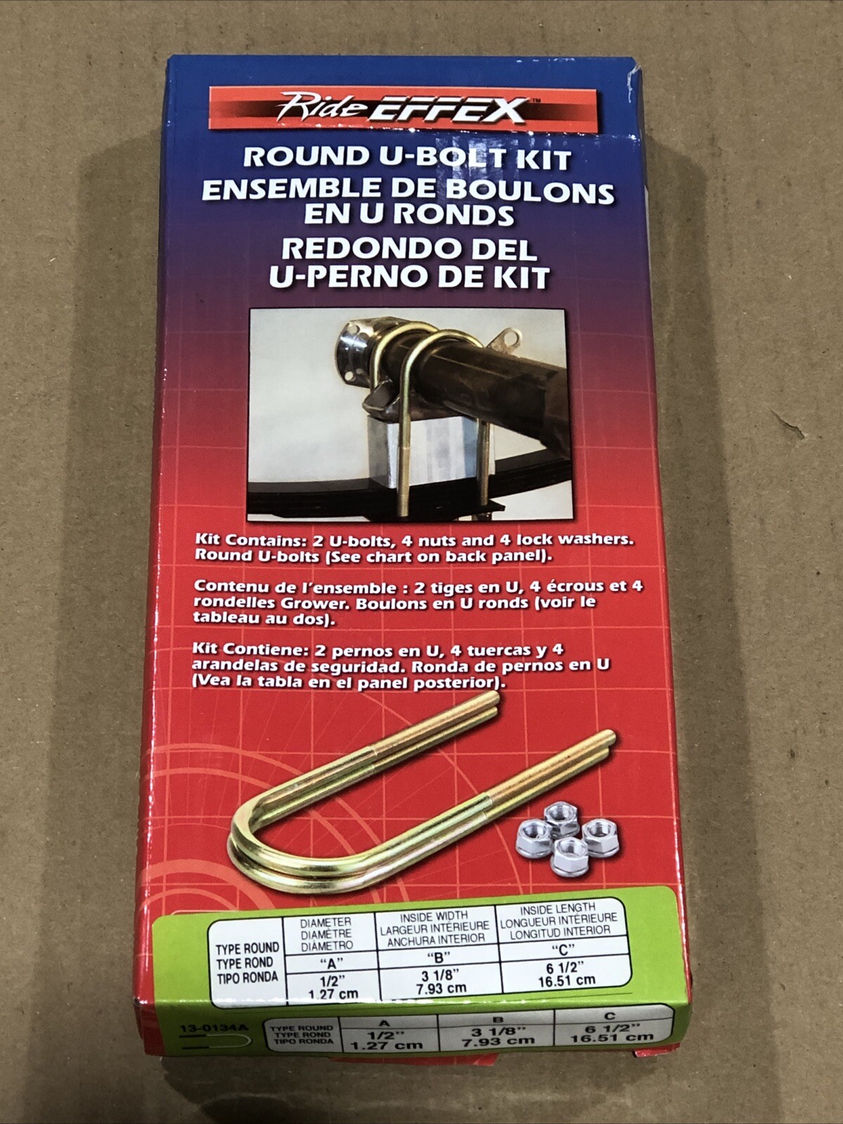 Superior 13-0134A Leaf Springs U-Bolt Kit – 6-1/2″ X 3-1/8″ X 1/2″ New