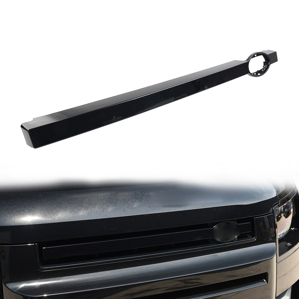 1x Fit Land Rover Defender 90 110 130 Front Bumper Grille Badge Strip Cover Trim