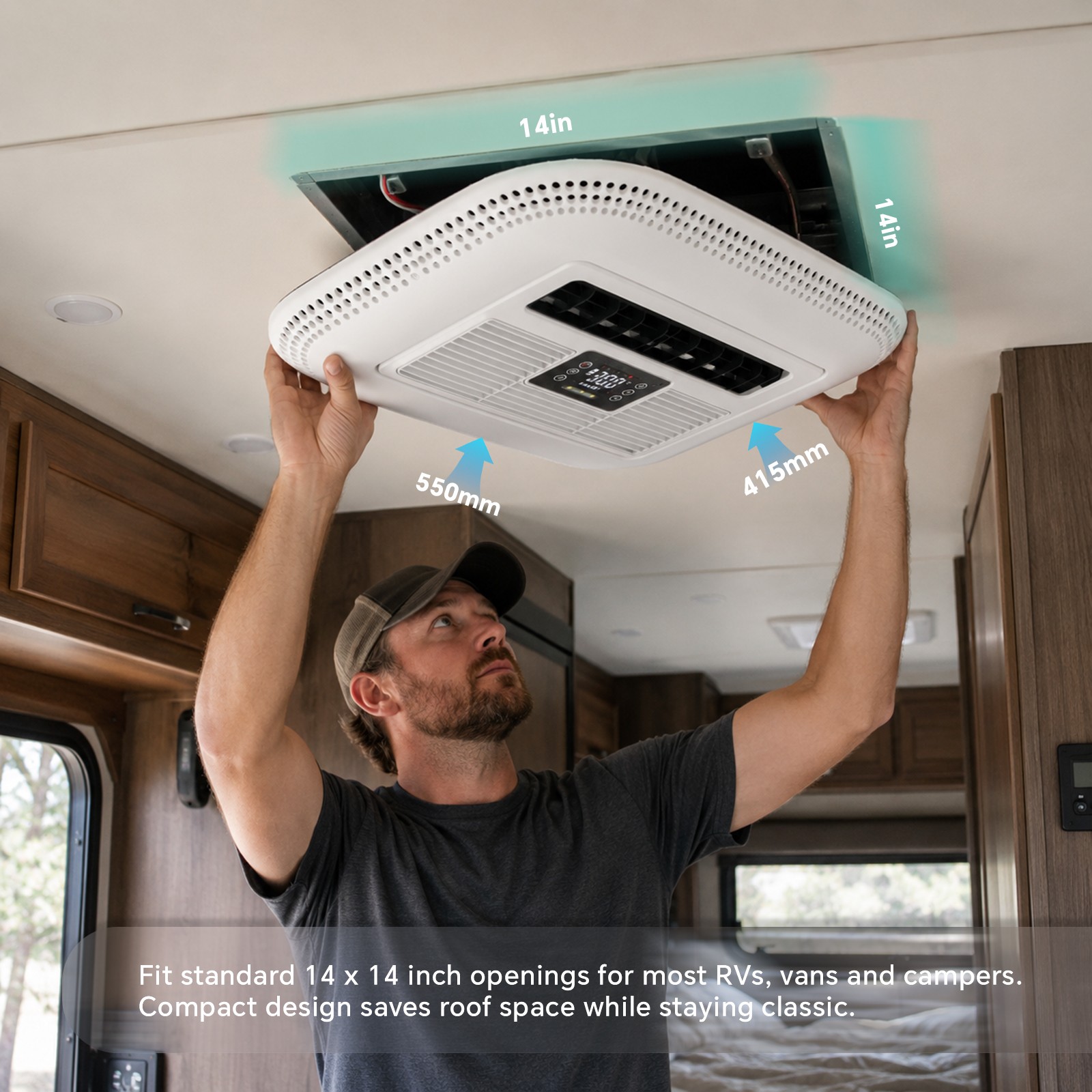 VLIM 12V RV Air Conditioner Cool Heat Rooftop AC Kit for Campers Trailers Camper