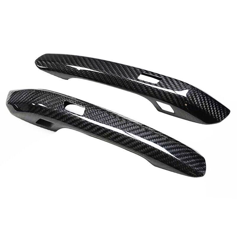 Real Carbon Fiber Car Exterior Door Handle Cover Trim For 17-22 Audi A5 S5 RS5