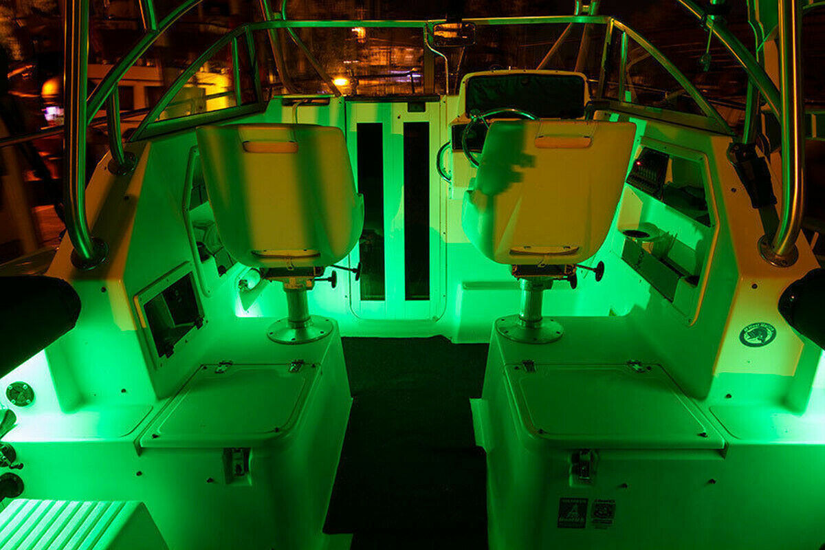 GREEN LED Boat Light Deck Waterproof IP67 Bow Trailer Pontoon Lights Kit Marine
