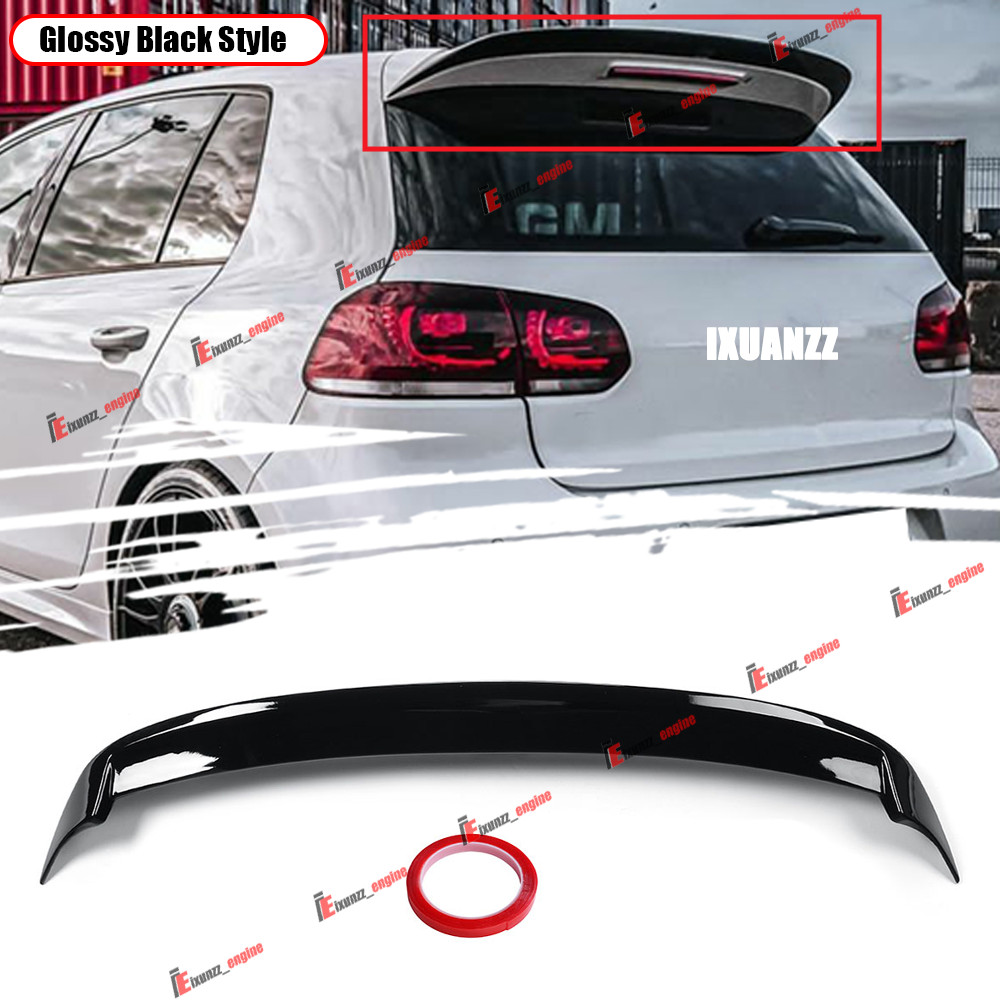 FOR GOLF 6 VI MK6 R20 GTI 10-13 GLOSSY BLACK REAR TRUNK ROOF SPOILER WING ABS
