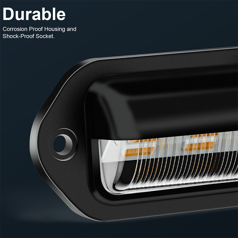 10X Universal 6 LED License Plate Tag Light Lamp For Truck Trailer Van SUV Car