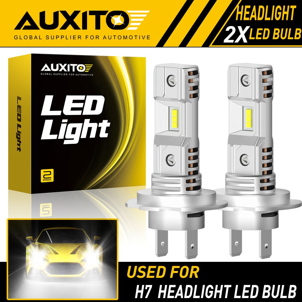 AUXITO H7 LED Headlight Kit Bulb High Low Beam 6500K Super White 20000LM CANBUS