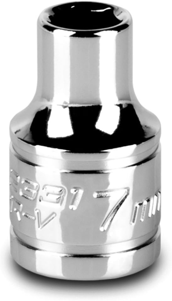 7 mm 3/8-Inch Drive Shallow Socket – Durable Chrome Vanadium Steel