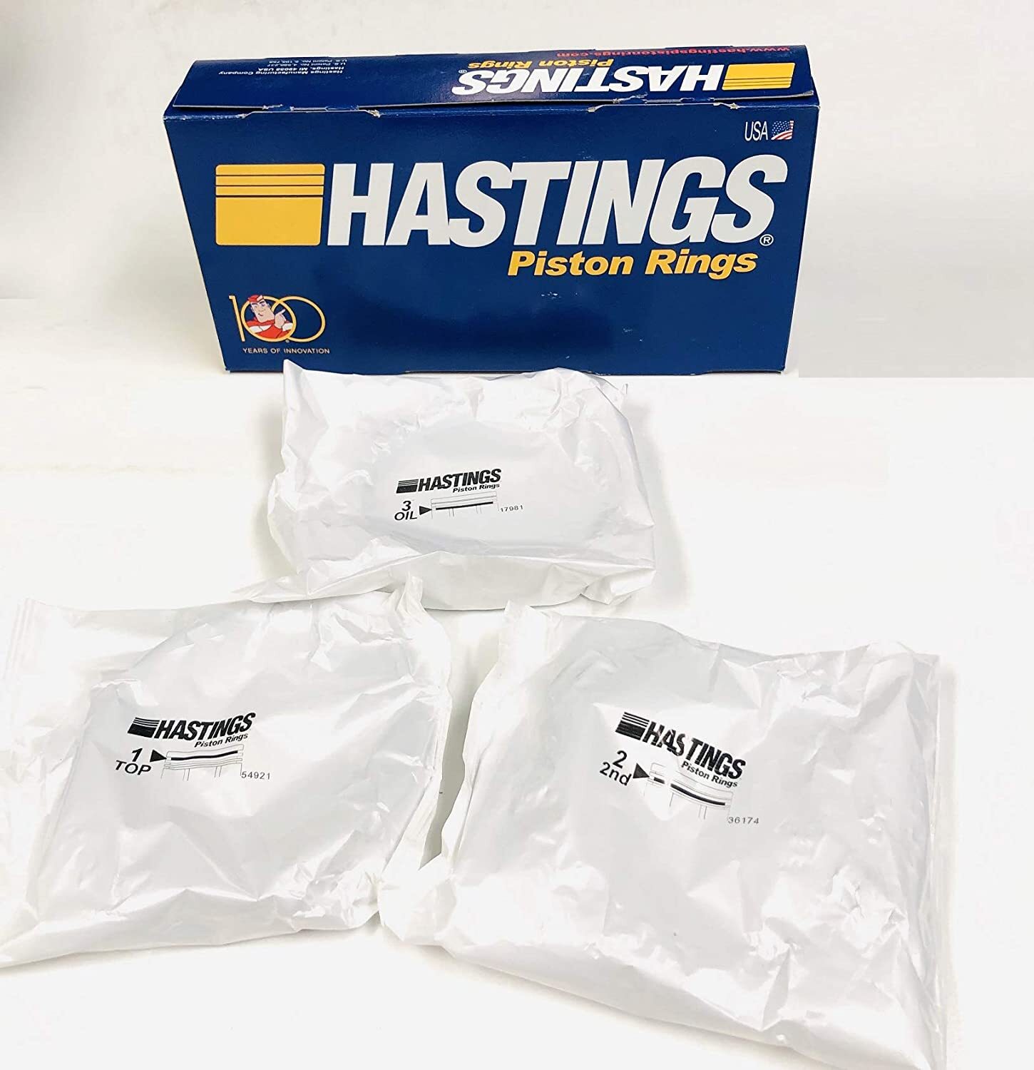 HASTINGS Moly Pistons Rings Set 2007-2014 GM Chevy 6.2/6.2L LS3 L92 L99 STD bore