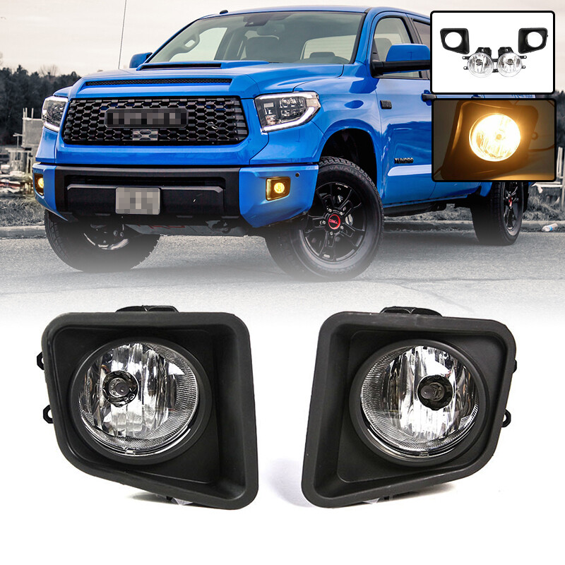 Fits 2014-2021 Toyota Tundra Front Bumper Pair Fog Lights Lamps Include Bulbs