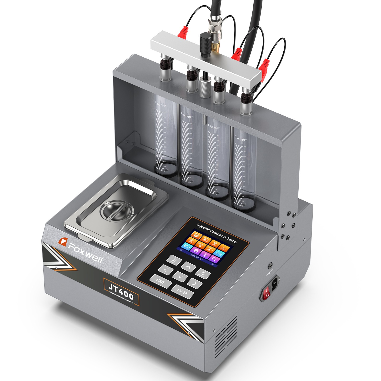 Foxwell JT400 Ultrasonic Injector Cleaner & Tester 4-Cylinder GDI For Car/Moto
