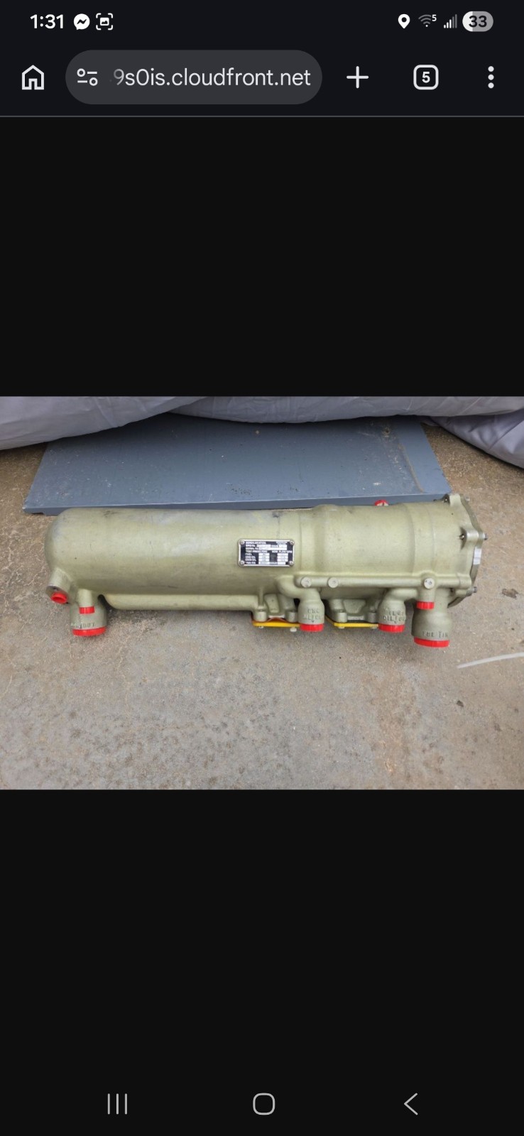 Serck Fuel/oil Heat Changer Model 47111-1171