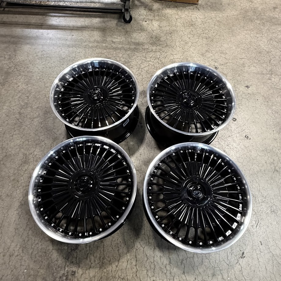 Used 20×8.5/20×10 MRR VP4 5×120 35/38 72.6 Black Machined Lip Wheels set-4