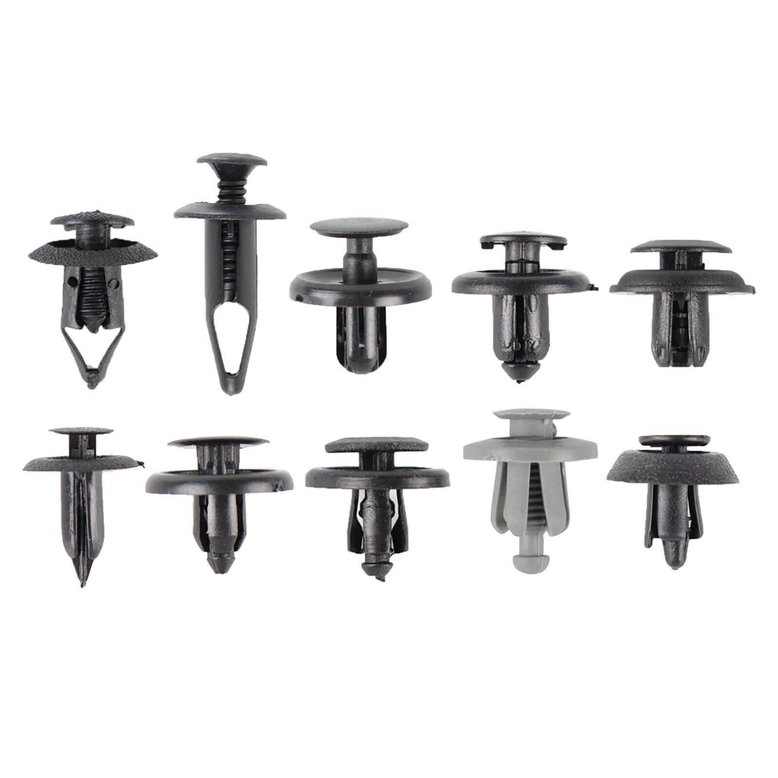 100x Trunk Screw Rivets Set Car Bumper Fender Fits Auto Plastic Fastener Clips#