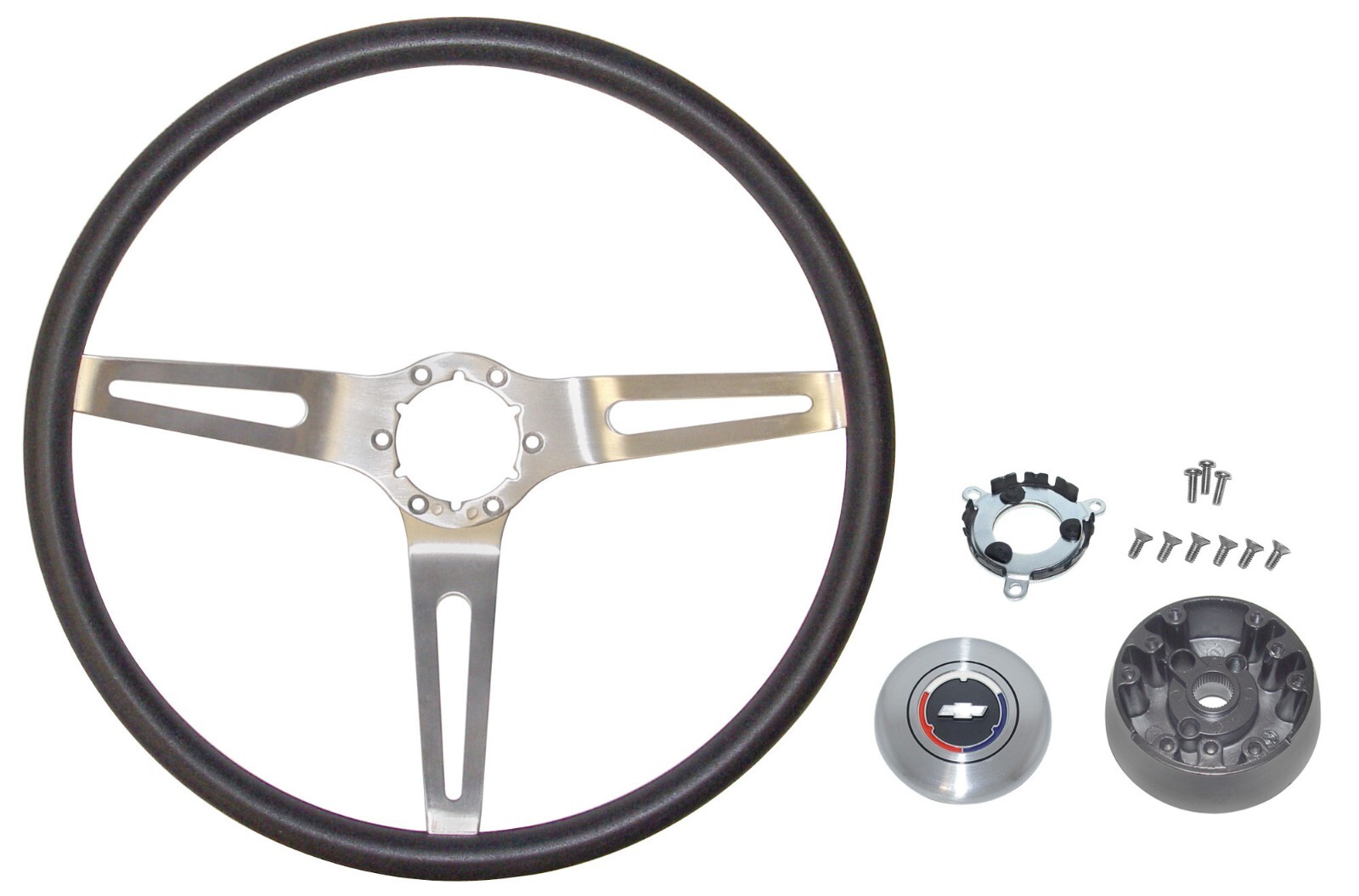 1967 1968 CHEVY NOVA CHEV II BLACK COMFORT GRIP STEERING WHEEL KIT 67-3625-CGKIT
