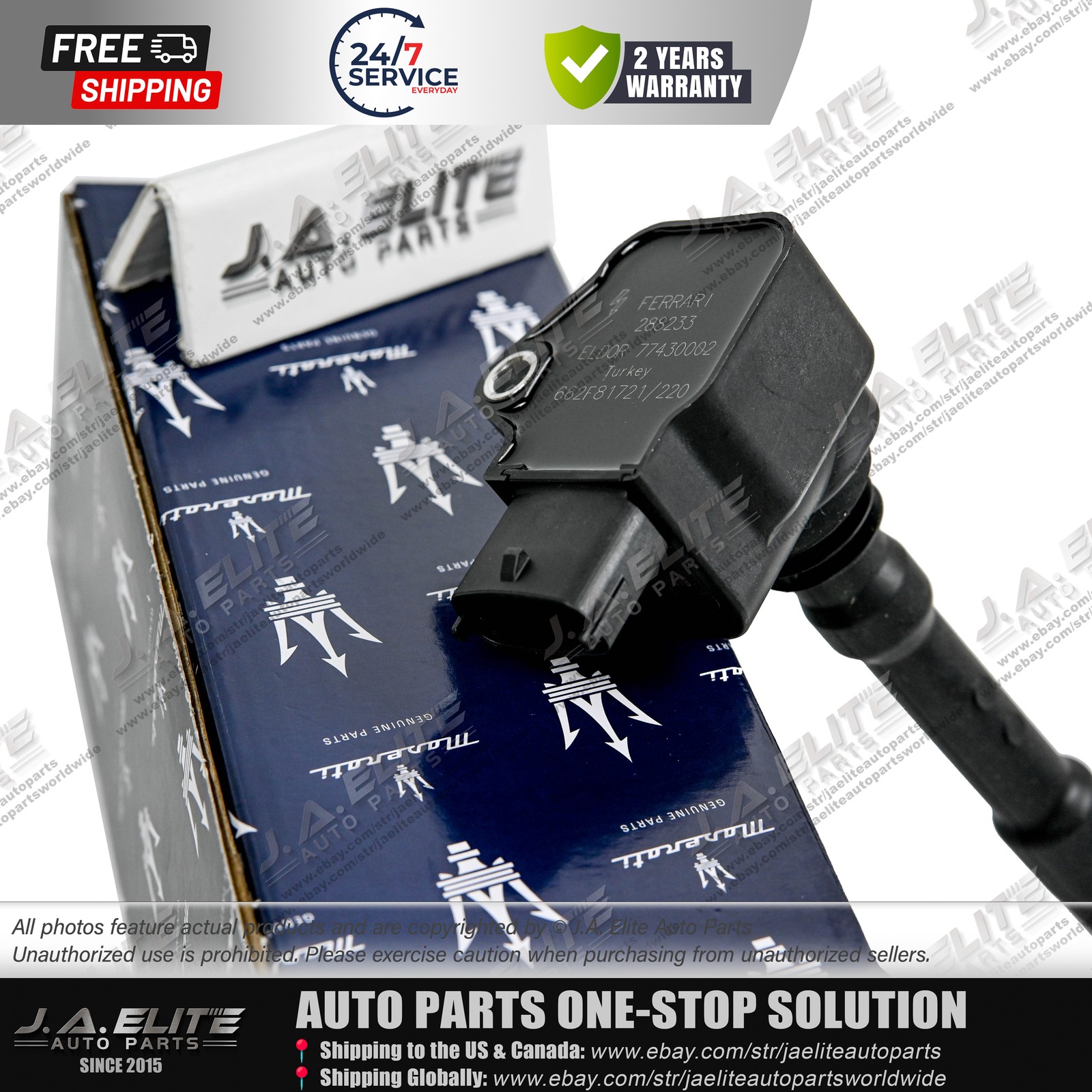 6pcs Genuine Ignition Coils for Maserati Ghibli Levante Quattroporte 288233