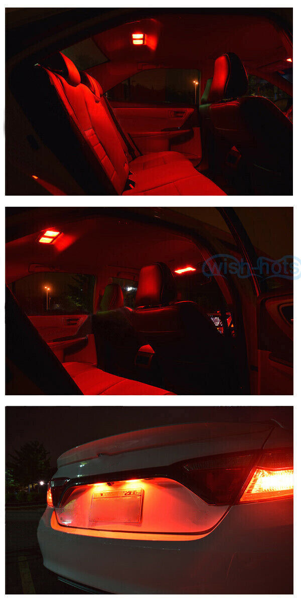 6Pcs Red LED Lights Interior Package kit For 2004 & Up Subaru WRX + Free Tool