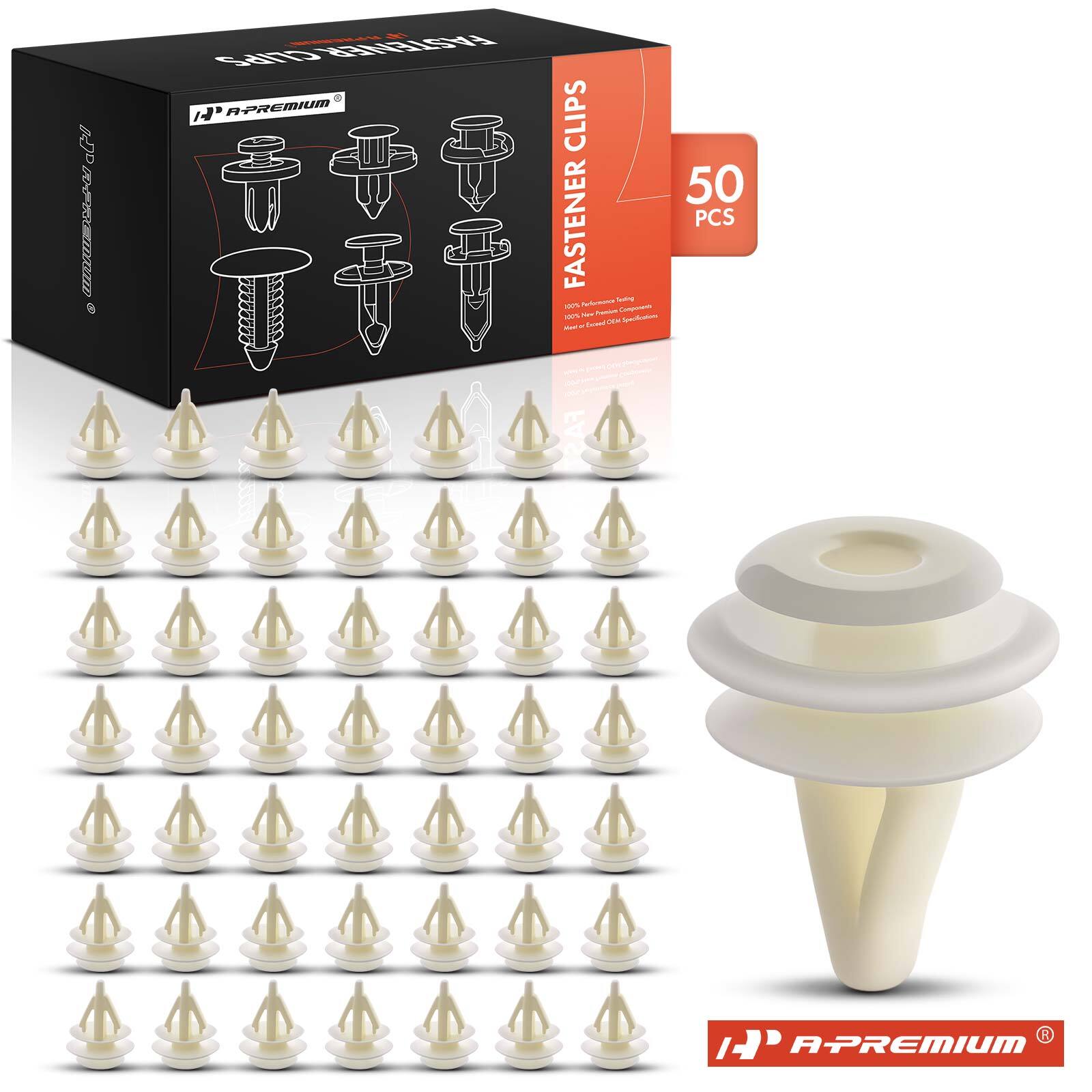 A-Premium 50Pcs 10.5mm Triple Head Trim Panel Retainer for Honda Accord Acura
