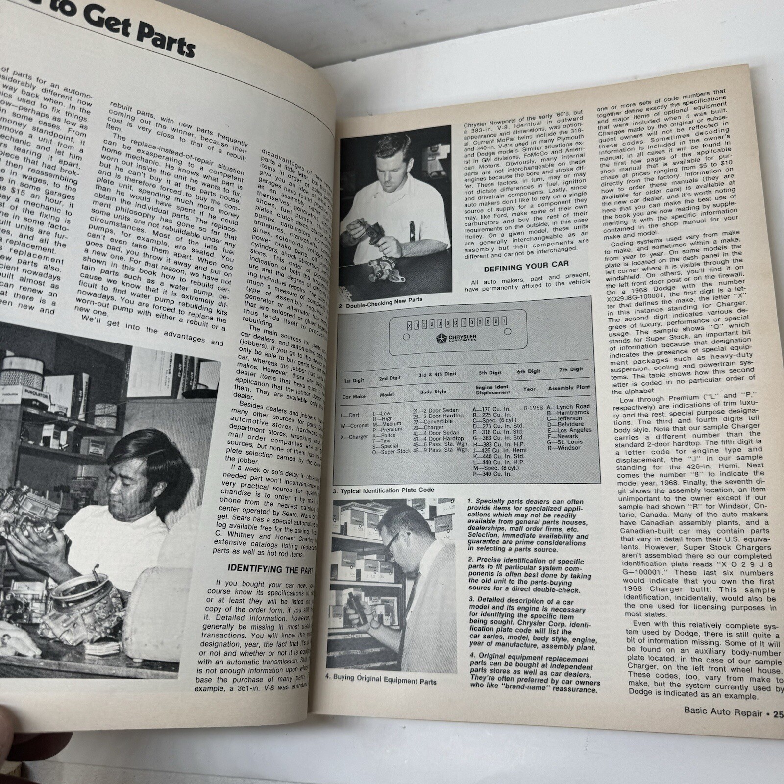 Motor Trend Basic Auto Repair Manual Petersen #02398 1972 Vintage