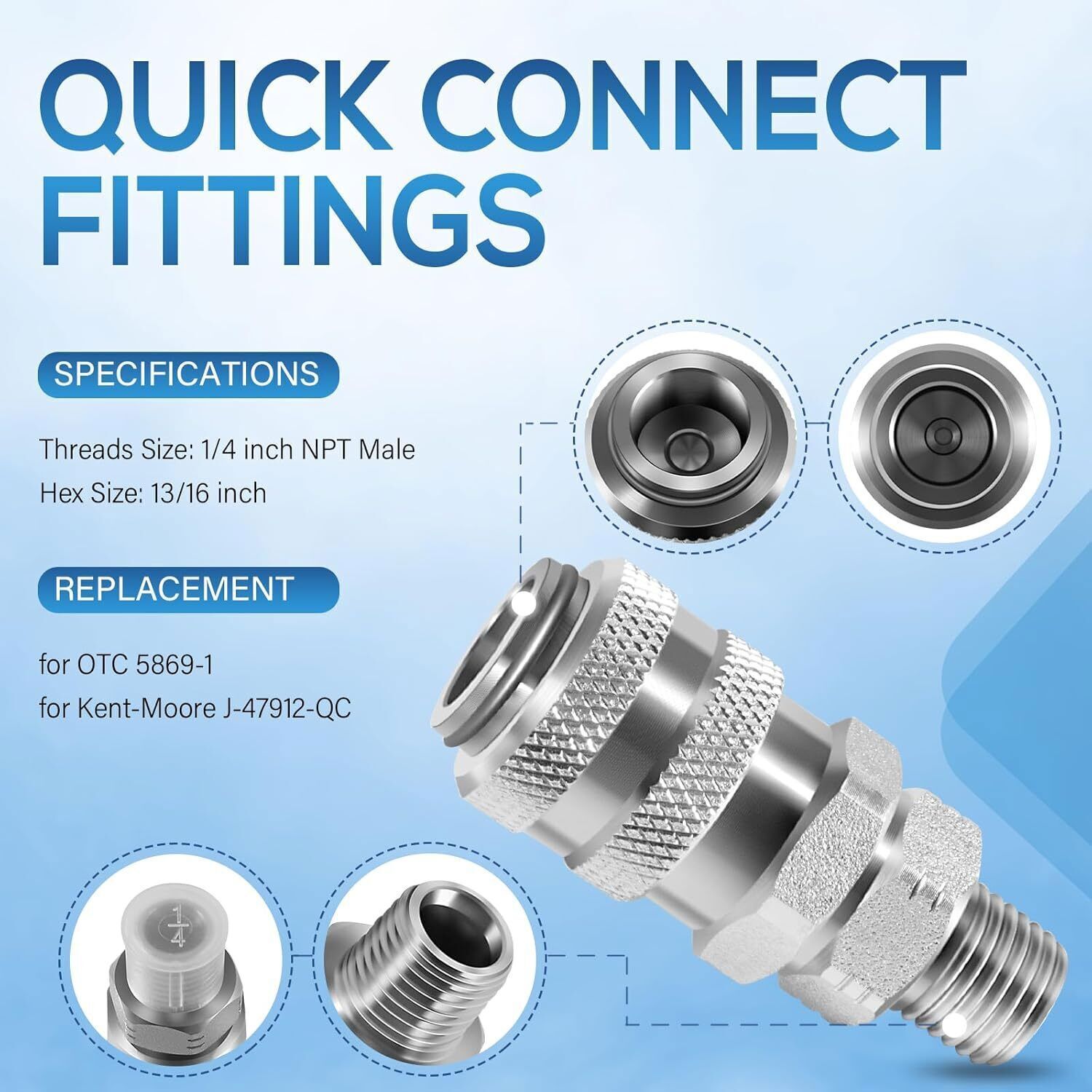 5869-1 J-47912-QC Fuel System Coupler Fitting Too Fits S60 MBE900 MBE4000
