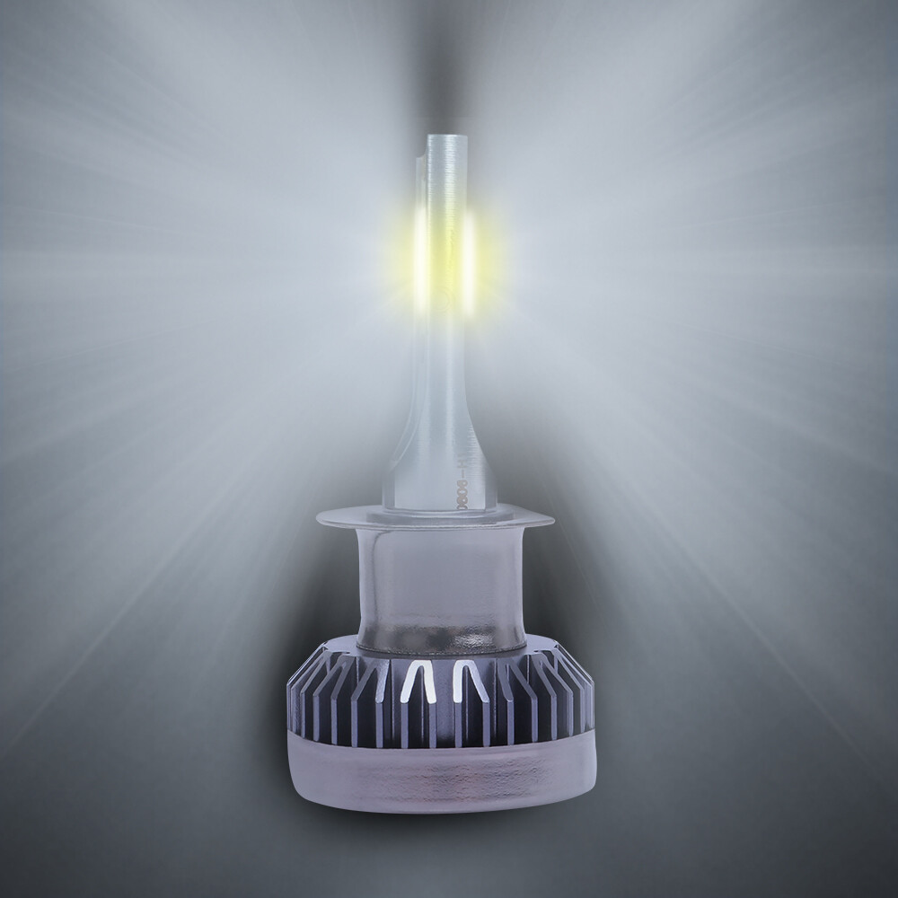 2x Mini H1 COB LED Headlight Bulb High Low Beams White Lamp 6000K 260000LM 1200W