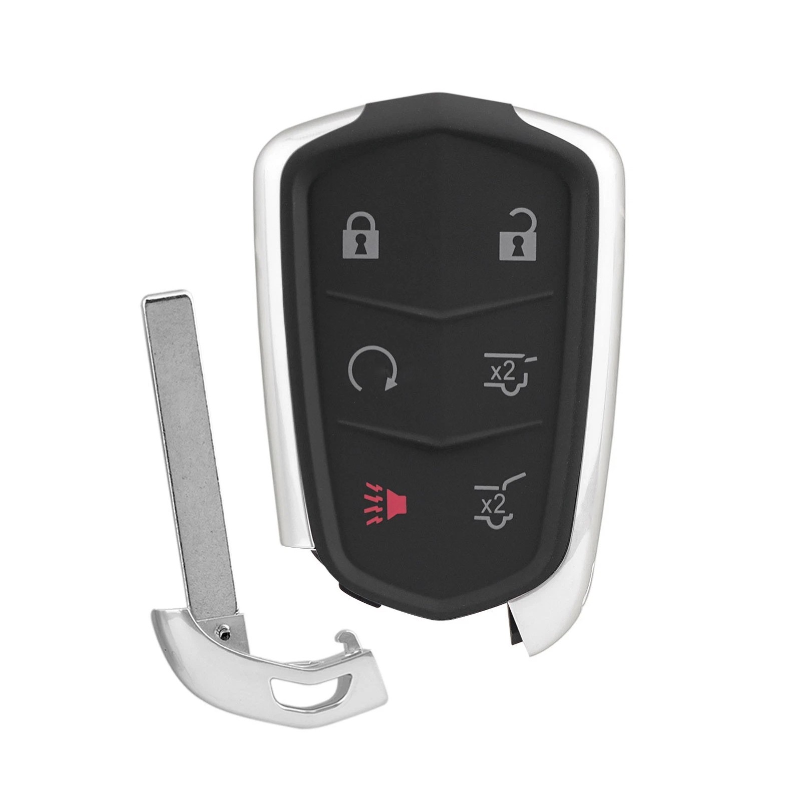 2 For Cadillac Escalade ESV Keyless Remote Car Key Fob Case Shell HYQ2AB 6Button
