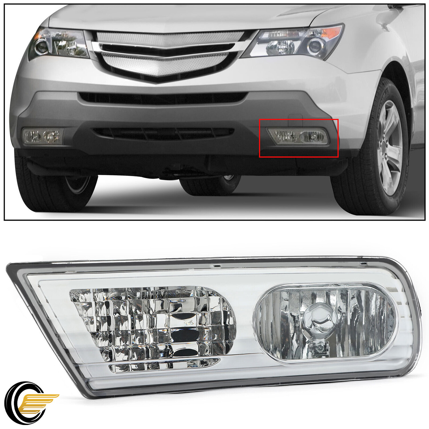 For 07-09 Acura MDX Fog Driving Light Lamp Left Driver Side Assembly LH