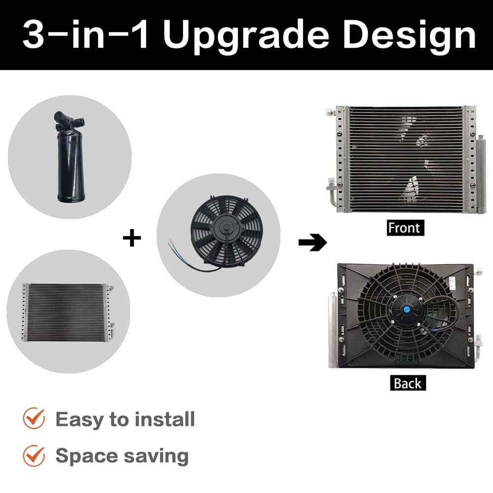12V Car Air Conditioner Unit Underdash Electric Universal Truck AC Kit 10000 BTU
