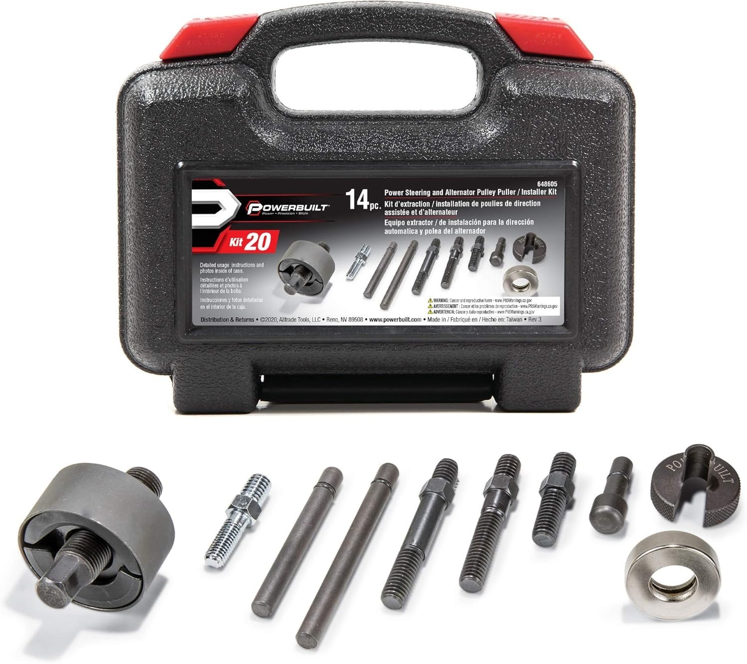 Powerbuilt Power Steering and Alternator Pulley Remove Install 0, Black