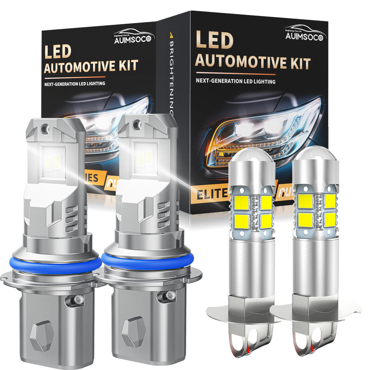 For Ford Mustang 1990-1993 2-Door LED Headlight Kit Bulbs 24000LM Super Bright