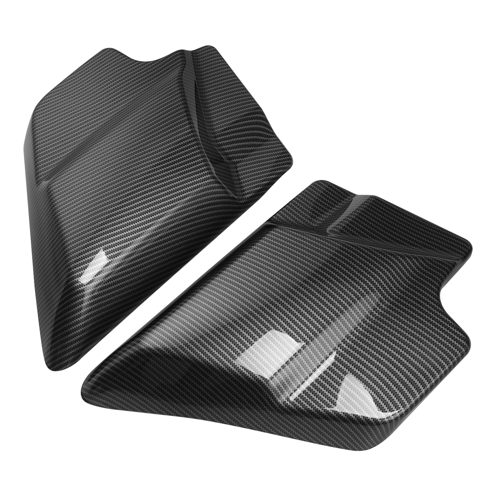 Carbon Fiber Vivid Black Side Covers Panel Fit For Harley Street Glide 2009-2024
