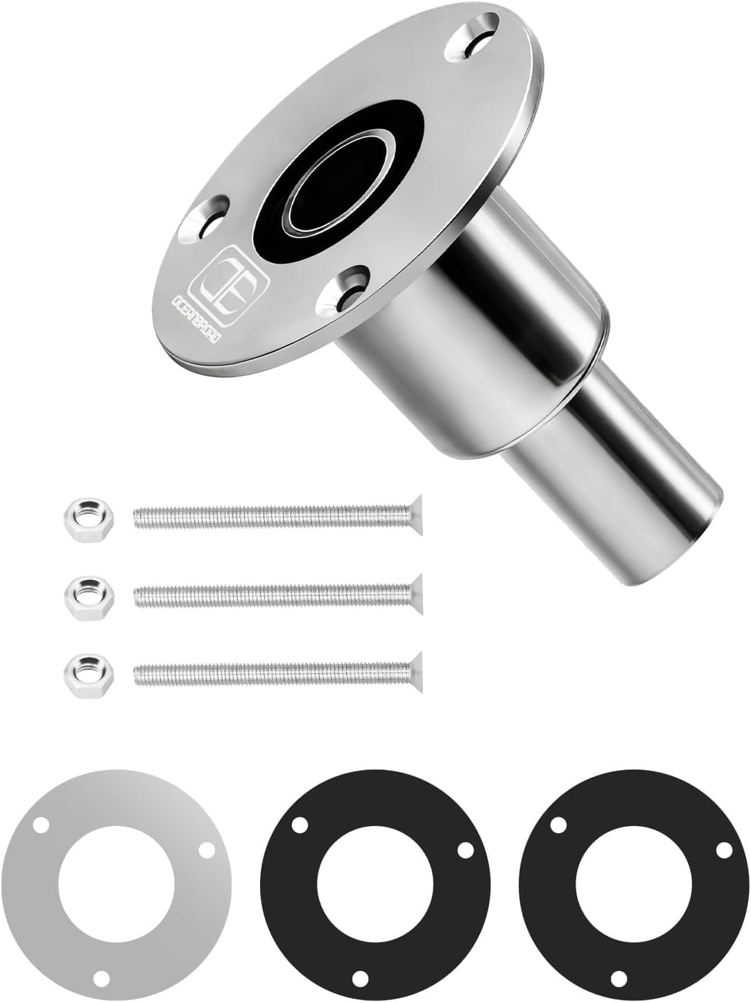 OCEANBROAD Stainless Steel 316 Thru Hull Exhaust Skin, Fitting 22mm 22 mm