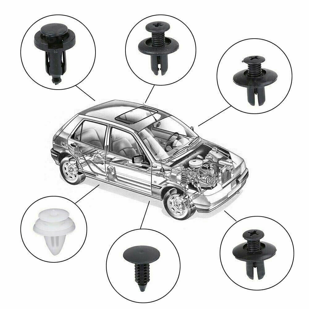 10SizeX100 Fastener Clip Car Body Push Retainer Pin Rivet Bumper Door Panel Trim
