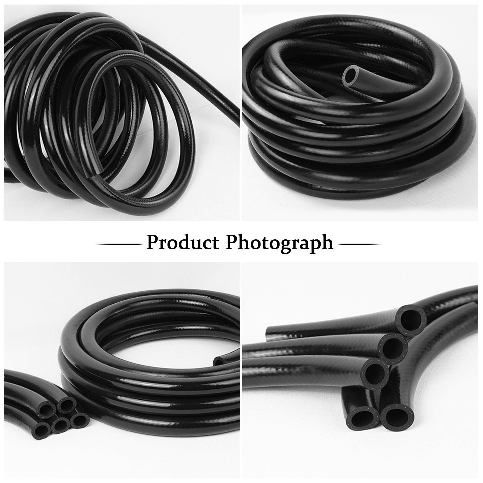 Nitrile Rubber EFI Fuel Injection Line Braided Oil Gas Hose 1/4″ 5/16″ 3/8″ 1/2″