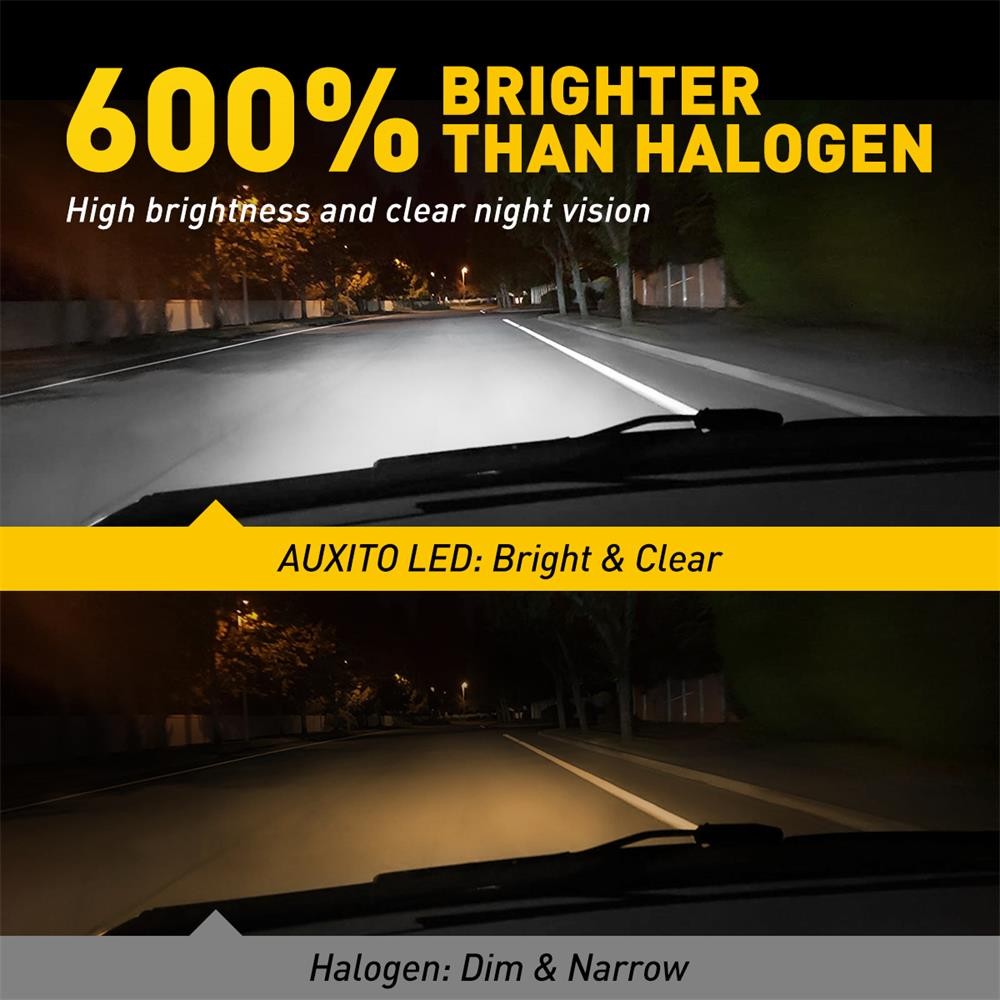 HB3 AUXITO 9005 LED BULBS Beam Headlight 20000LM High Fanless Super Bright White