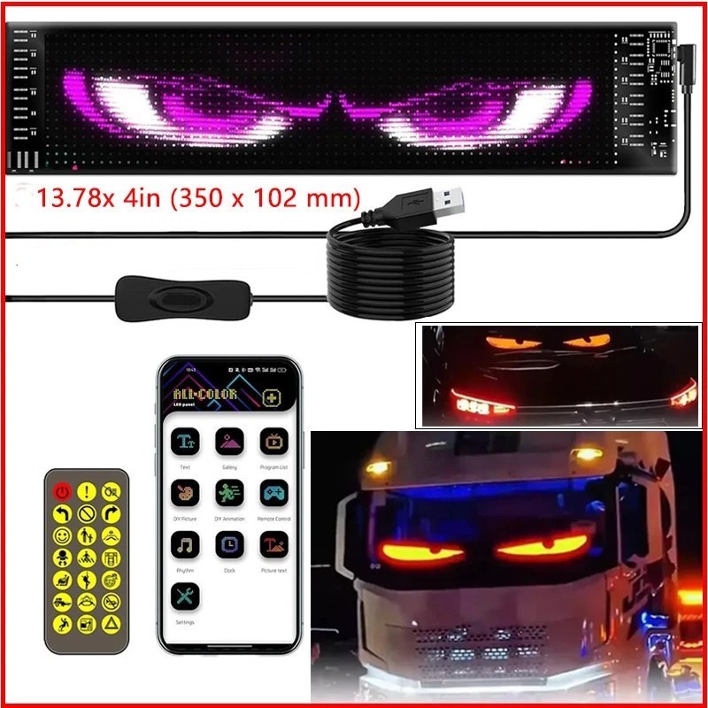 DIY Devil Eyes LED Light for Car/Truck, APP Control, Specific Devil Car Lights
