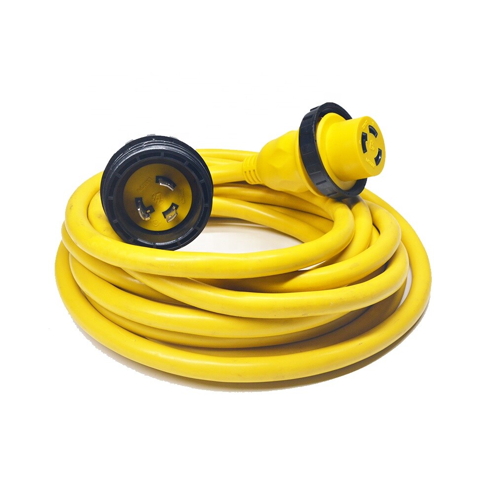 AMP UP 30A 125V x 25′ Marine Shore Power Boat Cord Yellow 30 25 volt foot ft NEW