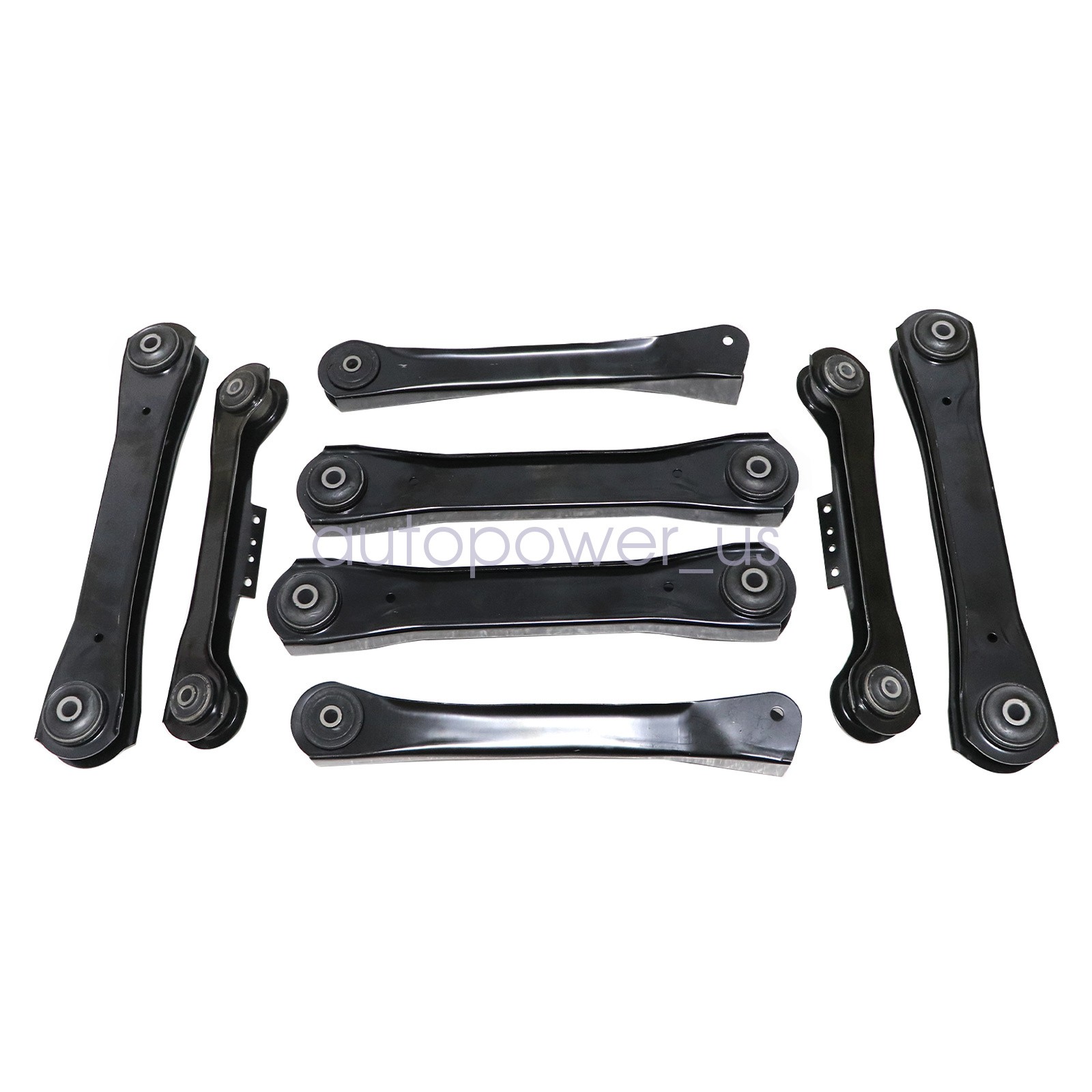8Pcs Front & Rear Lower & Upper Control Arms For Jeep TJ Wrangler 1997-2006